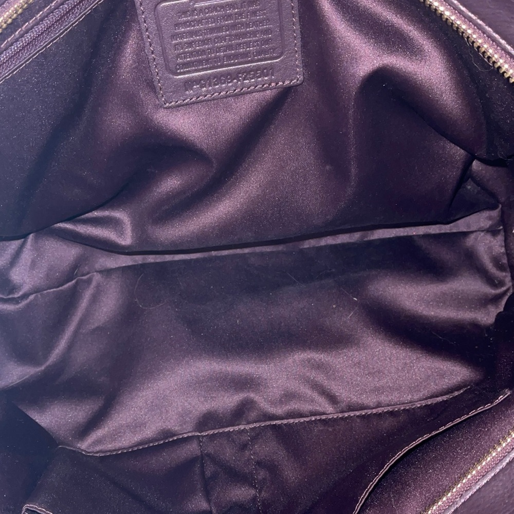 Coach Taylor Op Art Alexis Eggplant Purple Women's Bag G1369-F25501 Coach Classy - Picture 3 of 10